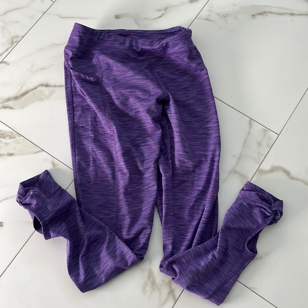 Land’s End youth purple leggings